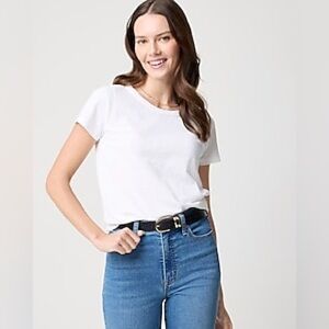 NWT J.Crew Short Sleeve Girlfriend Tee White